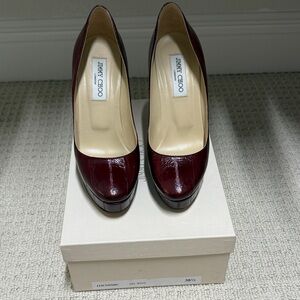 Jimmy Choo Burgundy Stiletto Pump